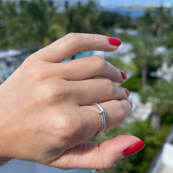 Bolt nail sterling silver 925 ring 7 - Picture 4 of 9